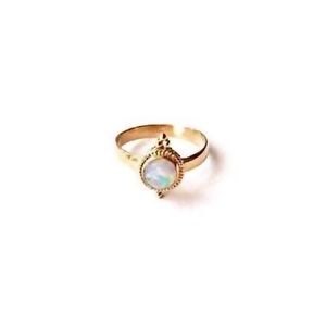 18k gold plated sterling silver Opal ring